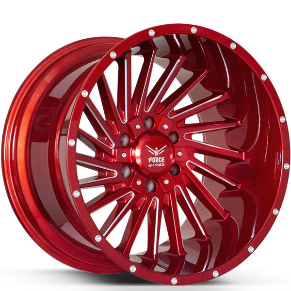 Force Off-Road F38 Candy Red with Milled Spokes