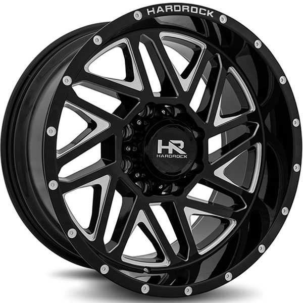 Hardrock Offroad H501 Bones Xposed Gloss Black with Milled Spokes