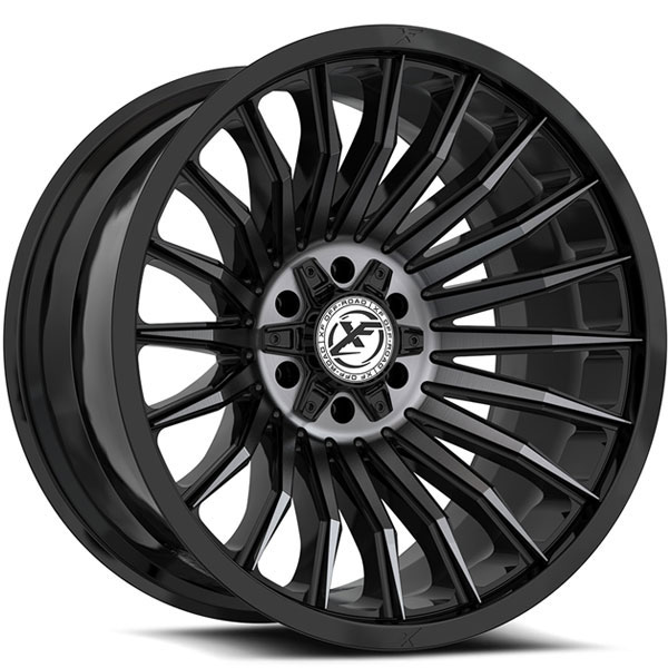 XF Off-Road XF-231 Gloss Black Machined with Titanium Face